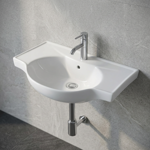 <b>Small</b> Modern Ceramic Wall Hung Wash Basin Bathroom Hand Wash <b>Sink</b> for Hotel Apartment Commercial Projects - Product Image 1