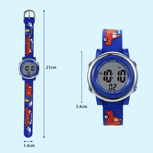 Montre de sport pour enfants PC pour garçons de 3 à 15 ans Conception de camion de lutte contre l'incendie Caractéristiques d'alarme et de chronomètre résistants à l'eau - Product Image 6