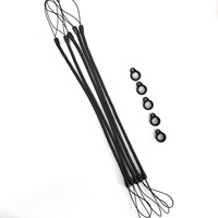 Cordon élastique pour stylo avec anneaux en silicone, attache rétractable pour stylet, sangle pour presse-papiers, support de tablette, laisse anti-perte