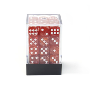 Juego de Dados Mini de 6 Caras con Patrón de Mármol Perlado OEM, Paquete de 36 Unidades de 12 mm, con Caja de Plástico y Papel Personalizada - Product Image 3