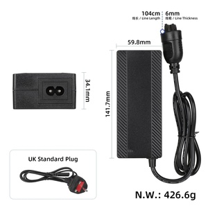 อะแดปเตอร์ชาร์จไฟ 42.0V 2.0A หัวปลั๊กแบบ UK สำหรับสกู๊ตเตอร์ไฟฟ้า สายชาร์จ 42V/2A อุปกรณ์เสริมอะไหล่ - Product Image 2