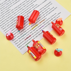 ปากกาเน้นข้อความเครื่องดับเพลิงที่แปลกใหม่อย่างสร้างสรรค์ปากกามาร์กเกอร์ PVC สีสันสดใสสำหรับการเขียนและวาดภาพเครื่องใช้สำนักงานที่สนุกสนาน - Product Image 4