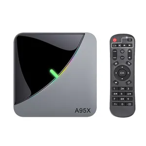 A95XF3 TV pintar, set-top box Android 9 dual-band wifi warna Ekstrim HD S905X3 kotak TV