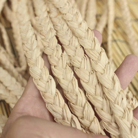 Vente en gros Corde jacinthe écologique Bobine de ruban tressé en raphia naturel Cordes d'emballage au meilleur prix