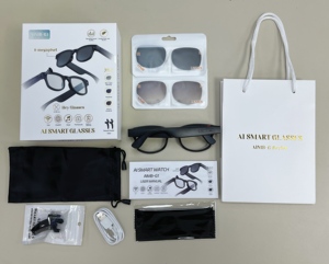 Lentes Inteligentes G1 con IA, Grabación <span class=keywords><strong>de</strong></span> Video y Audio <span class=keywords><strong>de</strong></span> 5MP 1080P, Traducción <span class=keywords><strong>de</strong></span> Diálogos, Carga Magnética, Micrófono/Altavoz, Control Táctil - Product Image 6