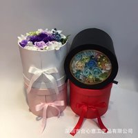 Boîte à fleurs à fenêtre en PVC double couche, emballage de bougie de mariage avec estampage pour les portefeuilles.