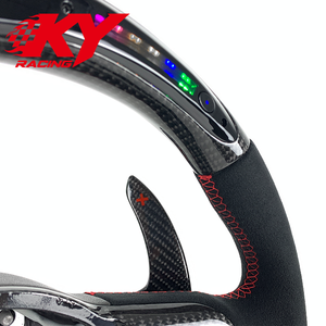 พวงมาลัยคาร์บอนไฟเบอร์ LED แบบสปอร์ตสั่งทำพิเศษสำหรับ Audi TT TTS TTRS R8 V8 V10 A7 A4 A5 S3 S4 RS5 B8 A6 S6 RS6 C6 RS4 C7 - Product Image 2