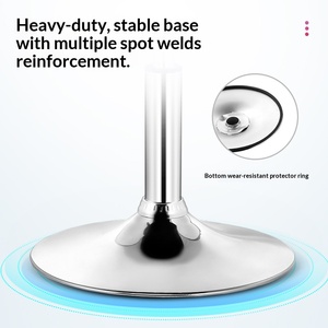 <span class=keywords><strong>Tabouret</strong></span> <span class=keywords><strong>de</strong></span> <span class=keywords><strong>bar</strong></span> <span class=keywords><strong>pivotant</strong></span> avec cadre en métal <span class=keywords><strong>noir</strong></span>, réglage <span class=keywords><strong>de</strong></span> la hauteur par vérin à gaz, siège en cuir rotatif à 360°, pour cuisine, <span class=keywords><strong>bar</strong></span>, maison, usage commercial - Product Image 4
