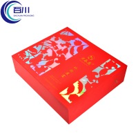 Nueva Caja de Regalo Resistente con Cajón Rojo, Impresión de Logotipo en Lámina Dorada, Empaque con EVA para Frascos de Perfume, Aceite o Productos para el Cuidado de la Piel