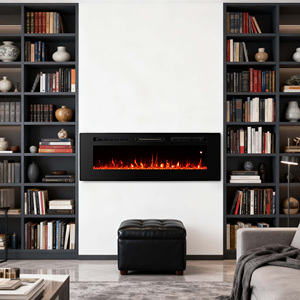 Panel de Vidrio Plano de 50''60'' con Luz LED 3D, Llama de Fuego Realista, Chimenea Eléctrica de Pared para Interiores - Product Image 4