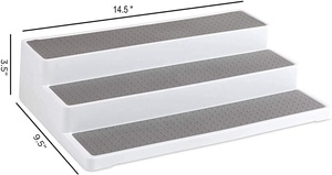 3 Tiered Non Slip <strong>Cupboard</strong> Organiser Storage <strong>Racks</strong> Free Standing Seasoning Storage Shelf <strong>Spice</strong> <strong>Rack</strong> Shelf Organiser - Product Image 6