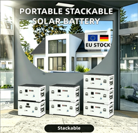 Armoire de stockage d'énergie domestique modulaire empilable, batterie LiFePO4 51,2 V, système de stockage d'énergie solaire domestique extensible