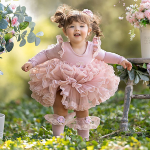 Vestidos de Tul Rosa al por Mayor para Bebés Niñas, Modelo MINI 2021 - Product Image 3