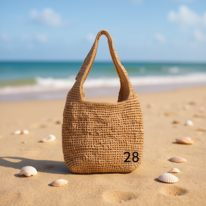 Borsa a Tracolla in Carta Intrecciata 27x32cm con Cinghia Singola, Borsa in Fibra Naturale - Product Image 2