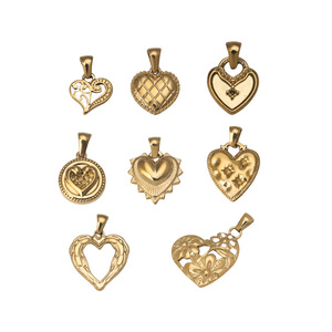 จี้รูปหัวใจหลากหลายแบบ |   จี้สแตนเลสสตีลชุบทอง 18K PVD สำหรับทำเครื่องประดับ |   กันน้ำและไม่ซีดจาง - Product Image 5