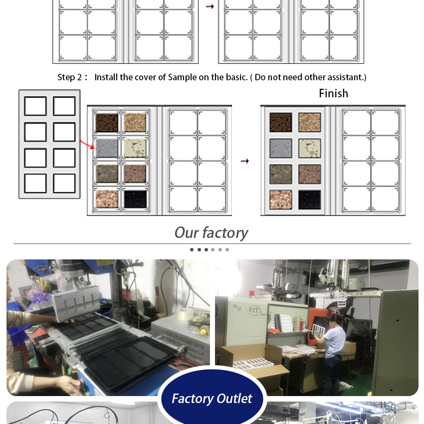 Wholesale Tile Modern Cardboard Display Folder Panel Ceramic Granite Marble Quartz Brochure Tiles Stone Sample Book