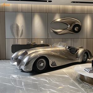 Su misura interna grande cromato lucido a specchio in acciaio inox famoso classico modello di <span class=keywords><strong>auto</strong></span> <span class=keywords><strong>d</strong></span>'<span class=keywords><strong>epoca</strong></span> scultura per la decorazione della mostra - Product Image 4