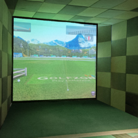 Pantalla de Impacto 3D Ultra Clara de Alta Densidad, Portátil, Tamaño Personalizado, Blanca, para Práctica de Golf al Aire Libre, Lavable, Baja Densidad