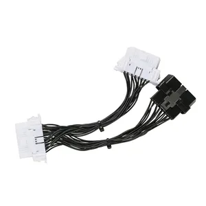 1 Male Ke 2 Female J2.1 OBD Kabel Y OBD 2 OBD-II OBDII OBD2 16 Pin Splitter Konektor Ekstensi