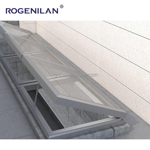 Fenêtres de toit automatiques en aluminium avec vitrage trempé, à rupture de pont thermique, pour résidences, avec auvent électrique - Product Image 3