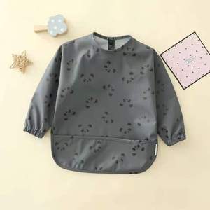 <span class=keywords><strong>Tablier</strong></span> en <span class=keywords><strong>plastique</strong></span> souple de haute qualité pour bébé de 2 à 4 ans pour manger des enfants - Product Image 3