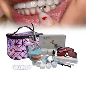 2023 terbaik populer profesional gigi permata Kit ringan menyembuhkan komposit Resin lem Etch ikatan agen permata gigi Starter Kit