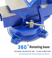 Étau d'établi industriel WEIDA à base pivotante de 3 pouces avec enclume, largeur de mâchoire 75 mm, en fonte, garantie OEM de 3 ans pour projets de bricolage à domicile