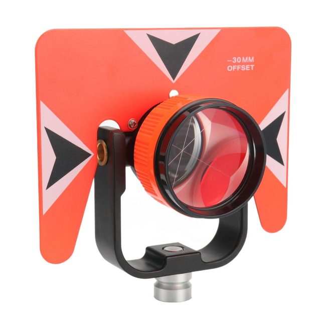 Meridian MZ15 Large Optical Prism Target with 0mm/-30mm Offset | Precision Surveying Prism Assembly for Total Stations