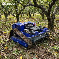 Tondeuse à gazon industrielle télécommandée Beijun 550 mm 224 CC 4 temps avec moteur 1500 W pour l'entretien des vignobles