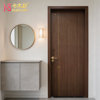 Porte intérieure en bois de style japonais minimaliste moderne avec isolation acoustique et tonalité naturelle douce pour hôtels et maisons familiales confortables
