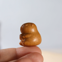 WD072 Gantungan Figurine Hewan Capybara Imut dan Gemuk, Pesona Kayu Warna-warni, Aksesori Perhiasan Sehari-hari