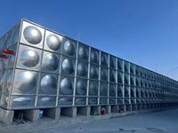 Réservoir d'eau modulaire en acier galvanisé, durable 1 an, économique pour l'alimentation en eau des usines industrielles, hôtels, écoles, hôpitaux