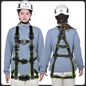 Xinda Safety <b>Belt</b> 4.5Cm Wide Polyester Webbing Quick Connect Buckle For High Altitude <b>Work</b> Outdoor Adventure - Product Image 3