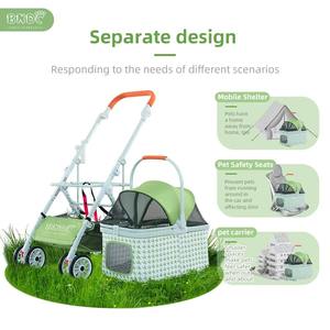 <span class=keywords><strong>Poussette</strong></span> de luxe pliable à 4 roues <span class=keywords><strong>pour</strong></span> animaux de compagnie avec panier amovible <span class=keywords><strong>pour</strong></span> petits chiens et chats, chariot grande capacité - Product Image 4