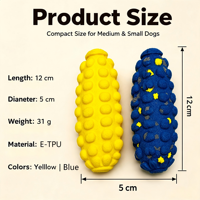 Jouet à mâcher pour chien en bâton de maïs ETPU écologique, durable, résistant aux morsures, pour le nettoyage des dents molaires, léger, élastique, interactif, pour l'entraînement