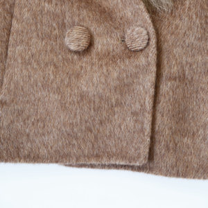 Женское кашемировое пальто с меховым воротником - Product Image 4