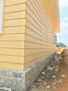 Papan semen pelapis dinding eksterior tahan air penampilan cantik Panel pelapis dinding serat serbuk kayu - Product Image 3