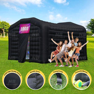 Stock evento comercial negro portátil patio trasero fiesta casa inflable club nocturno LED <span class=keywords><strong>discoteca</strong></span> luz inflable club nocturno cubo tienda - Product Image 4
