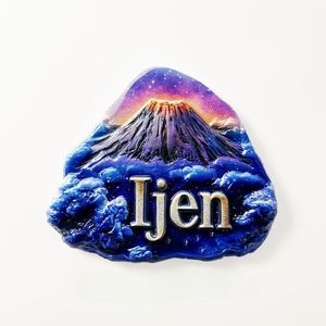 Personnalisé Indonésie Java Île Kawah Ijen <span class=keywords><strong>Volcan</strong></span> Paysage Série Décoratif Voyage Souvenir Aimant Réfrigérateur Aimant - Product Image 5