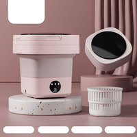 Laveuse-Sécheuse Tout-en-un Portable 8L Mini Ménagère 2KG avec Garantie 1 An et Livraison Gratuite, Électrique Manuelle, en Plastique US
