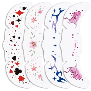 Personalizable impermeable pecas cara tatuaje pegatinas <span class=keywords><strong>para</strong></span> mujeres niñas Sexy brillo maquillaje temporal inspirado PAPEL DE Navidad - Product Image 5