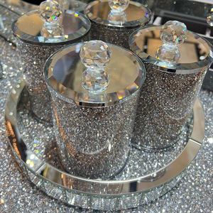 Lusso girevole <span class=keywords><strong>cosmetici</strong></span> scrivania con lavabo per la cura della pelle vassoio di profumo con diamante intarsiato e vassoio a specchio - Product Image 5