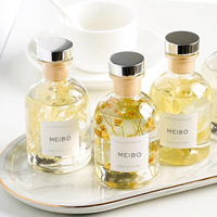 Bouteille diffuseur de parfum en verre ambré 60ml 120ml 250ml avec bouchon et boîte cadeau personnalisée pour bâtonnets diffuseurs