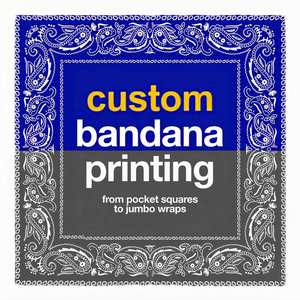 Bandana personnalisée OEM sur mesure pour événements d'entreprise, mariages et tenues de groupe avec options d'impression de logo et de nom détaillés et précis. - Product Image 1