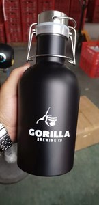 1/2 galones 2l Home Brew Growler 64oz Growler de cerveza portátil de acero inoxidable de doble pared - Product Image 2