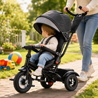 GEEN Promotion Tricycle Poussette 4 en 1 pour Enfants, Tricycle Économique pour Bébé, Tricycle à Pousser pour Fille, Tricycle pour Tout-Petits