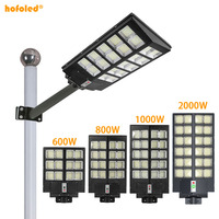 Lámpara Solar Hofoled de 2000W/1000W para Exteriores, con Sensor de Movimiento, Impermeable, Encendido/Apagado Automático, para Jardín y Estacionamiento