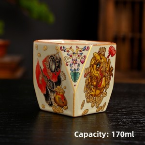Tazza da tè cinese in ceramica con smalto craquelé, stile Ru Kiln, per maestri Gongfu e ospiti, souvenir per la preparazione del tè - Product Image 5