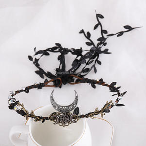 إكسسوارات شعر قوطية قزم عصابة رأس زهرية على شكل جنية لنهضة الهالوين حفلة زفاف قوطية - Product Image 3
