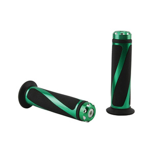 Poignées de guidon de moto ZUQING en caoutchouc antidérapant vert pour vélo tout-terrain avec couvercle de poignée de gaz décoratif - Product Image 1